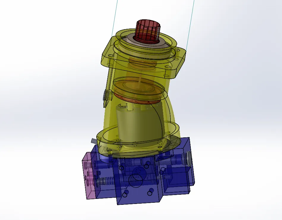 L897-斜轴式轴向柱塞泵结构设计[含SW三维图]