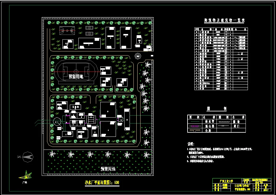 净水厂平面布置图
