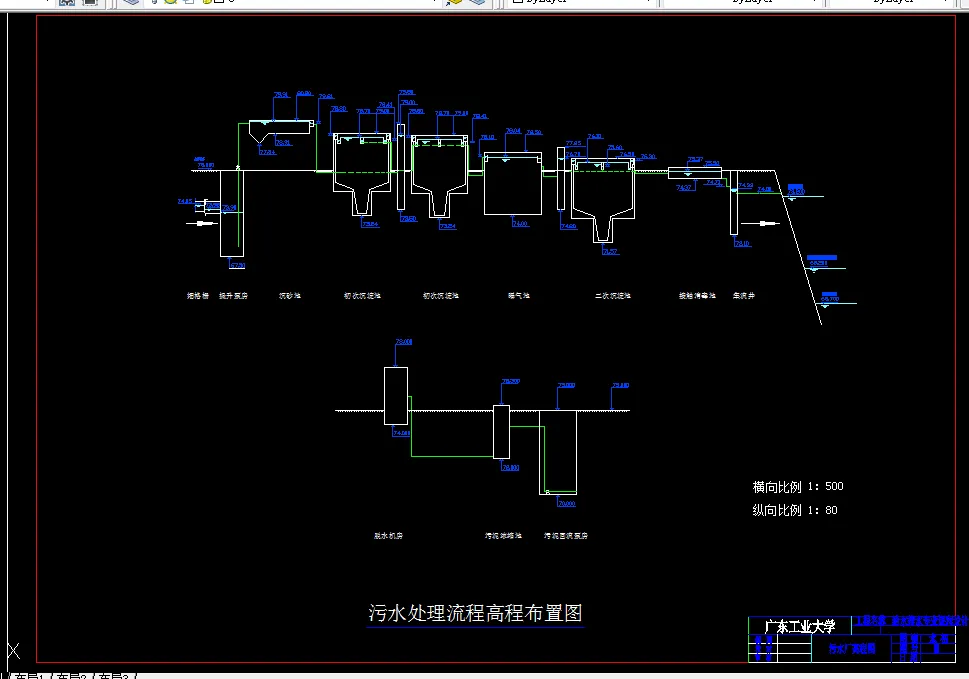 污水厂高程图