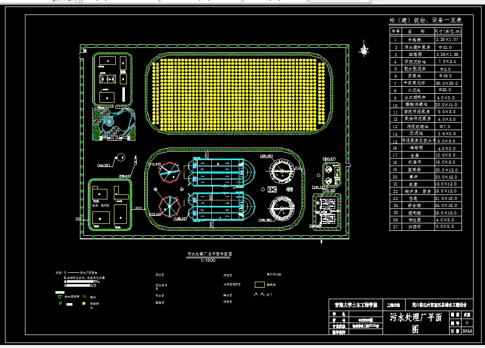 污水处理厂平面图