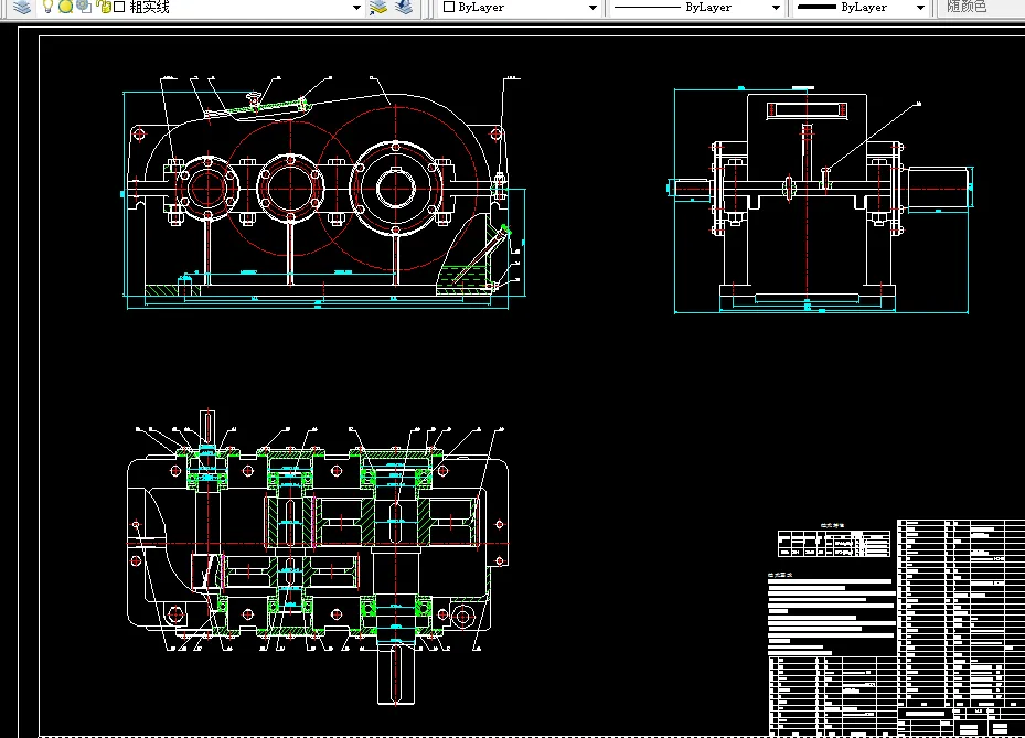 M481-展开式二级斜齿圆柱齿轮减速器设计F=6500 V=0.47 D=360