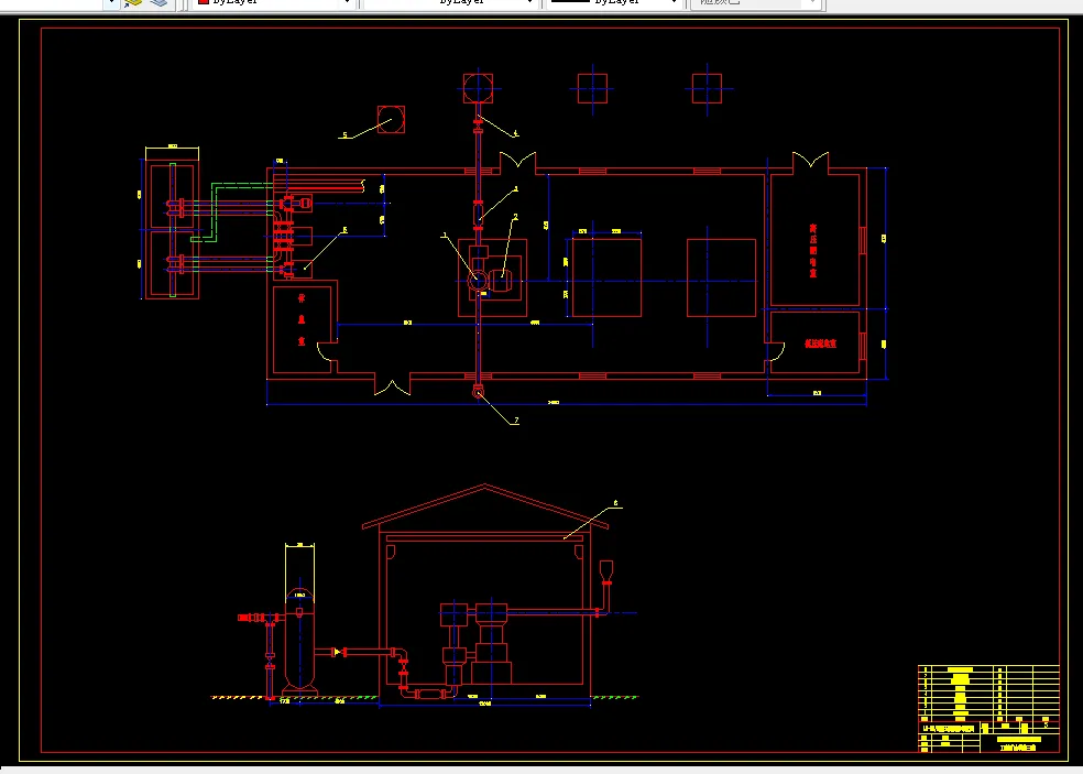 空压机机房布置图