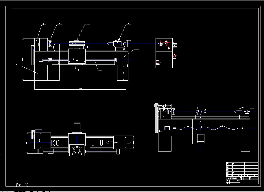 M708-CK6150总体及纵向进给和尾座部件的设计