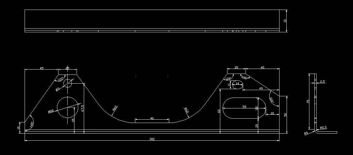 N144-汽车附件调角器低档SUV滑轨I支架冲压模具设计