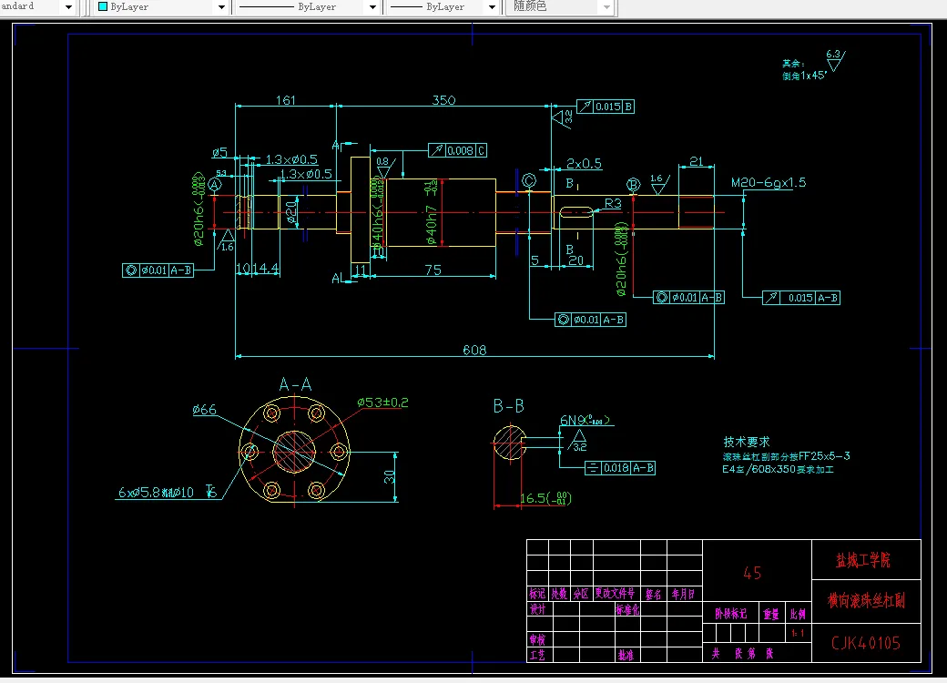 横向滚珠丝杠副