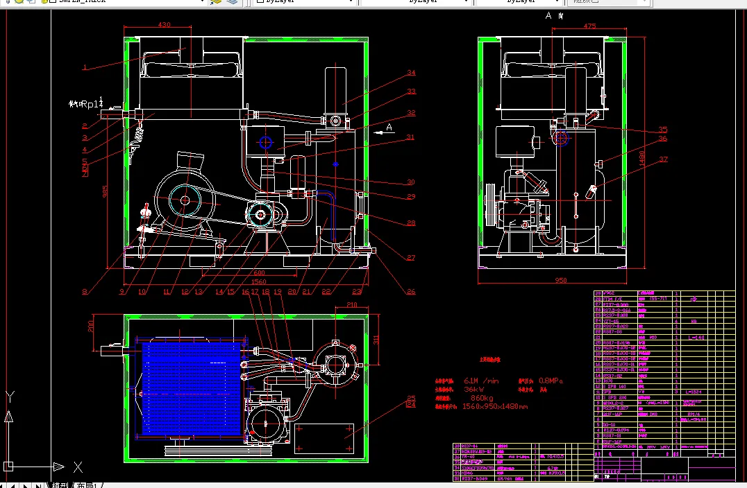 P026-螺杆压缩机设计