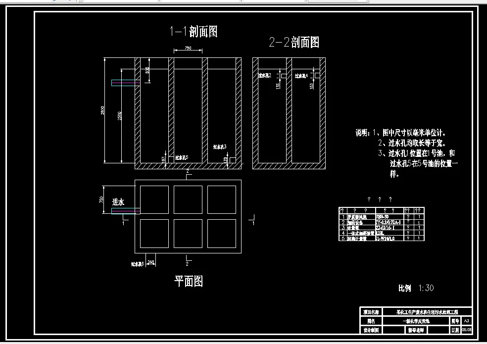 一级化学反应池