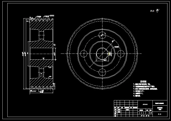 A2-皮带轮零件图