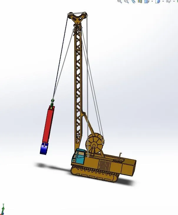 R220-冲抓斗式连续墙施工机械的总体设计[含SW三维图]