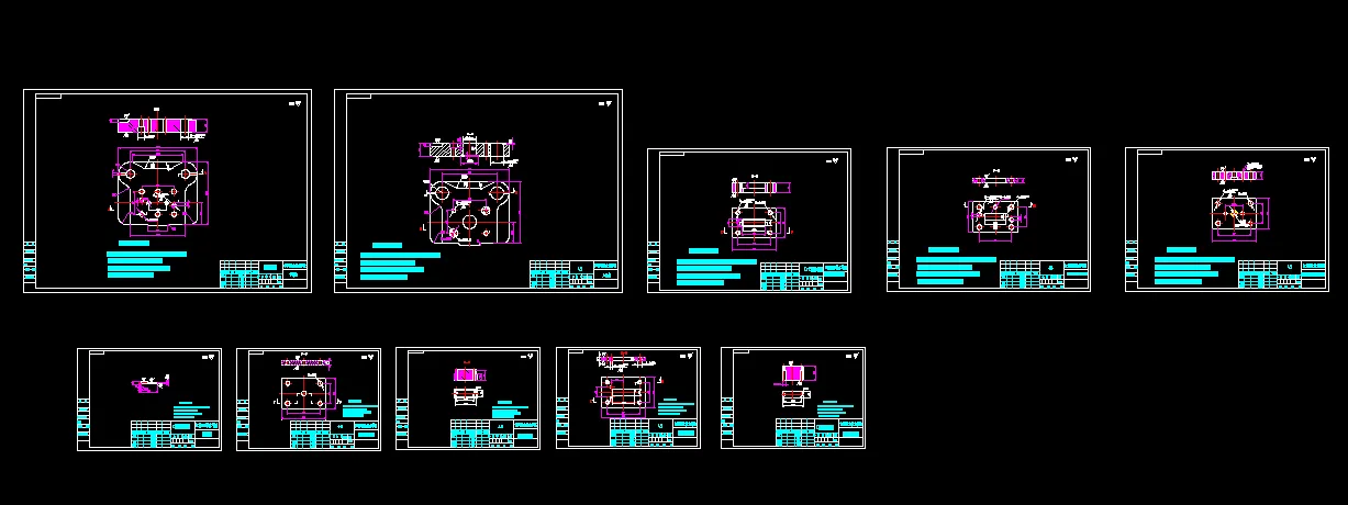 10张落料冲孔模具零件图