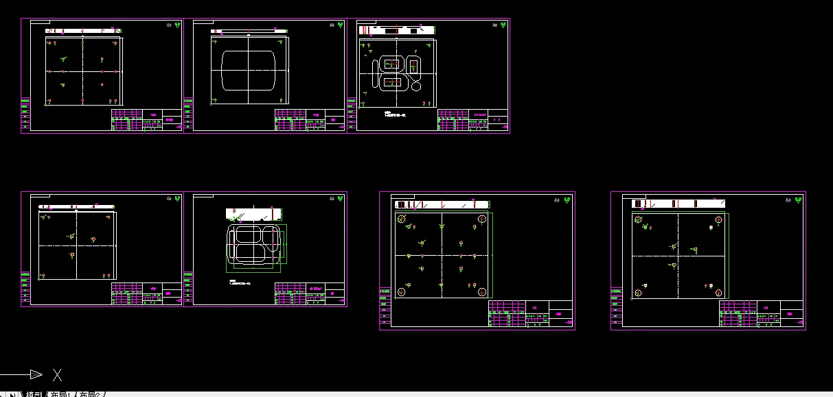 成型模7张零件图