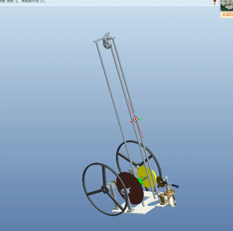 R362-以重力势能驱动的具有8字型绕障功能的自行小车设计[含三维图]