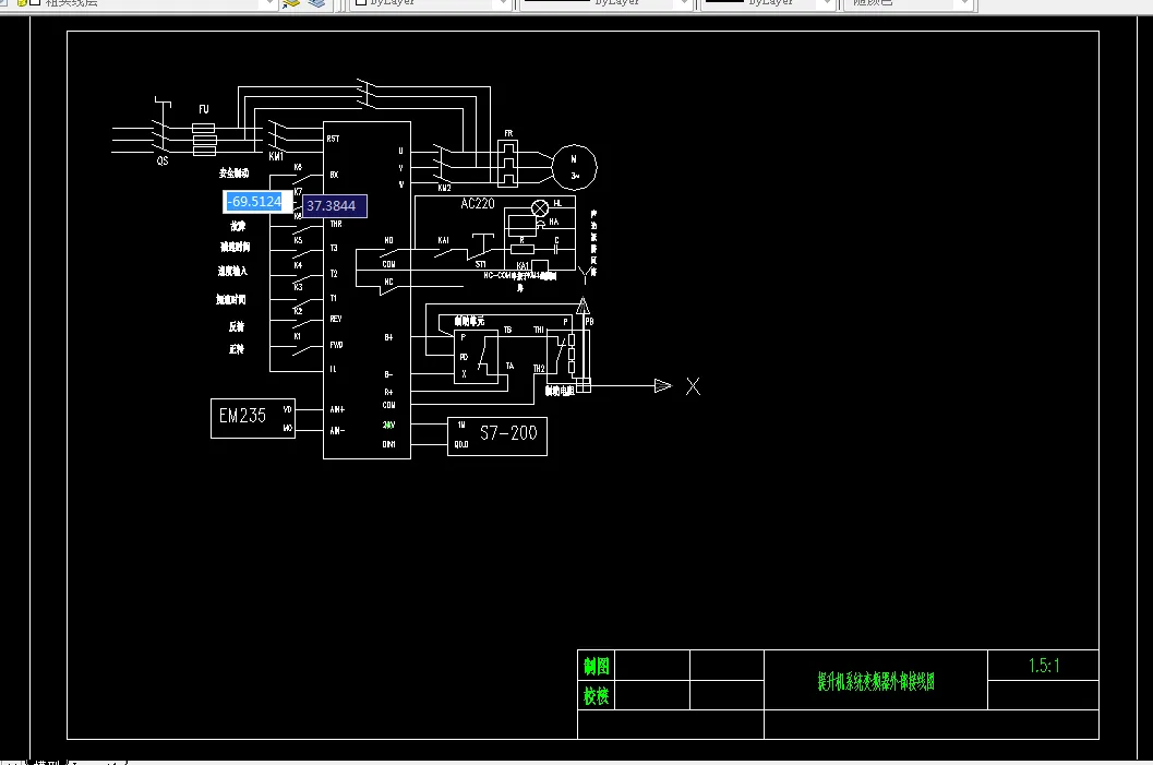 提升机系统变频器外部接线图