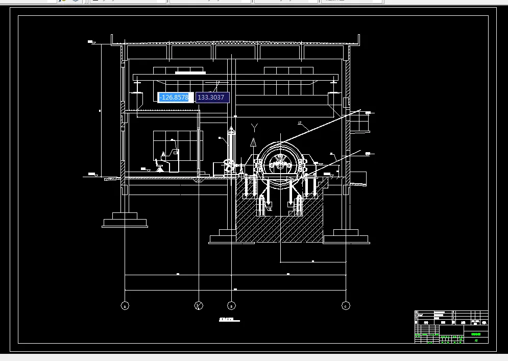 提升机房剖面布置图