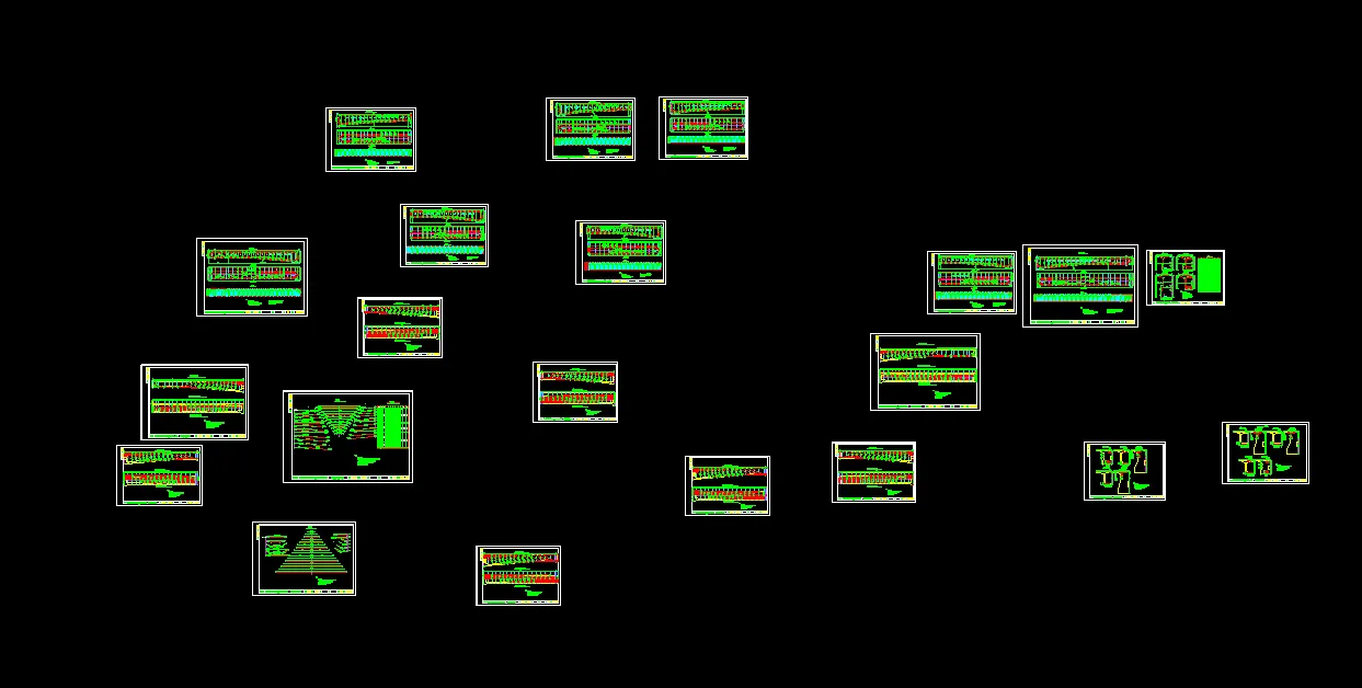 连续梁轮廓和纵向预应力索图21张