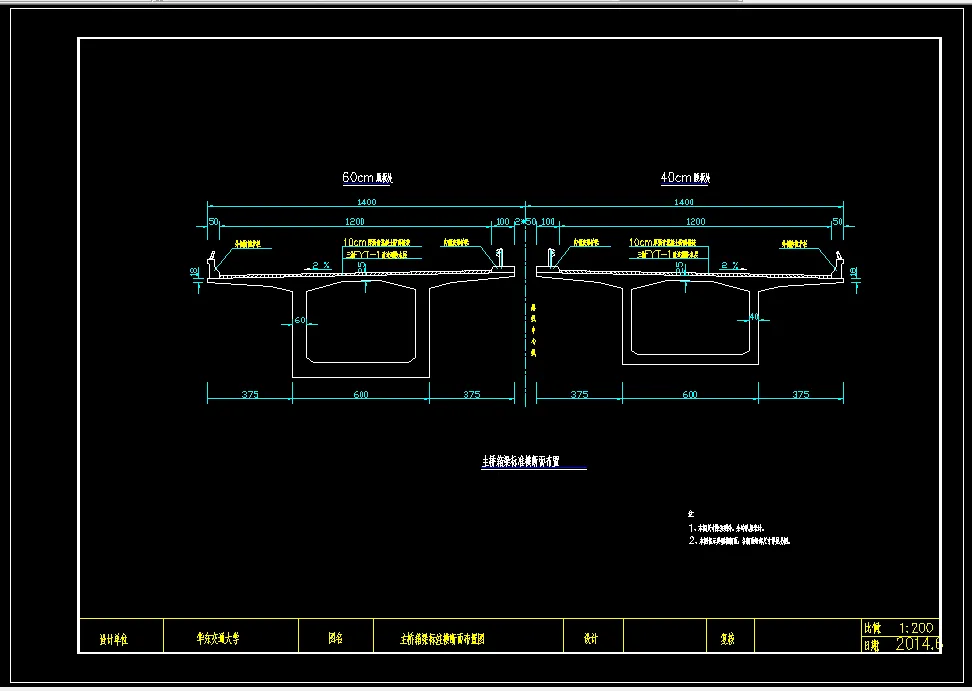 2-主桥箱梁标准横断面布置