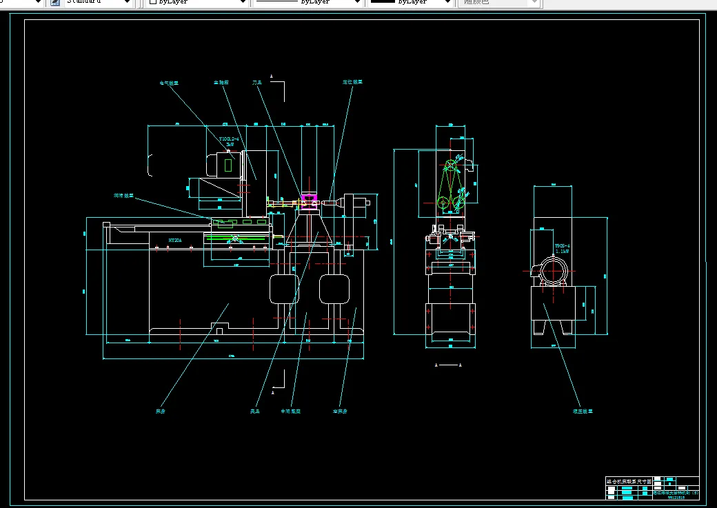 机床联系尺寸图