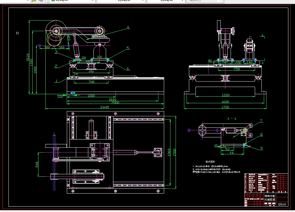 C781-铸棒线切割机的机电一体化设计