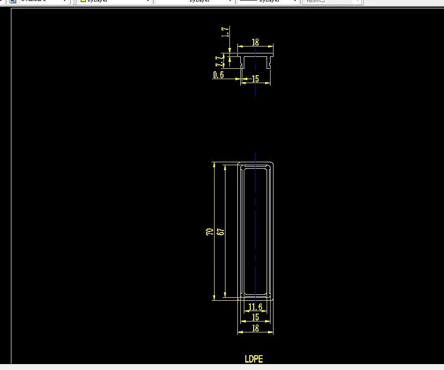 E159-把手封条注塑模设计