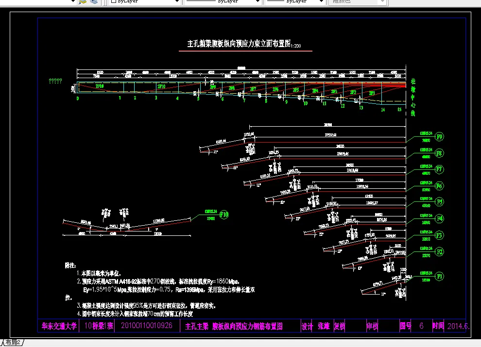 05主孔主梁 腹板预应力束布置图