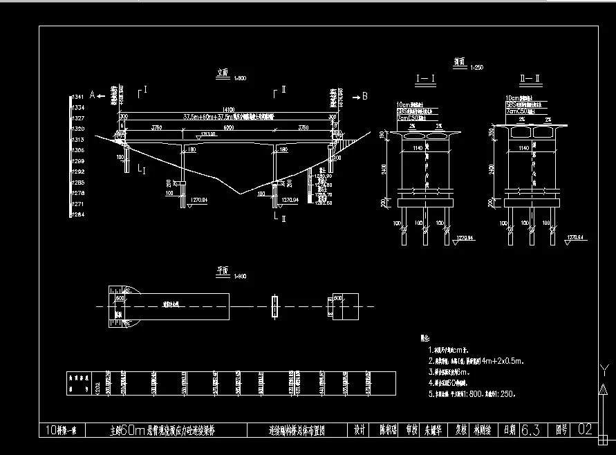 E216-主跨60m悬臂现浇预应力混凝土连续梁桥设计