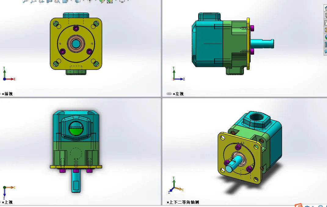 E303-叶片泵设计机电零部件设计数字化实践[含SW三维图]