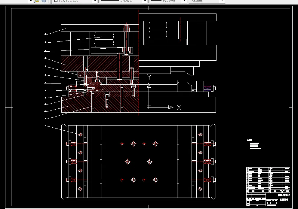 侧推压平模装配图