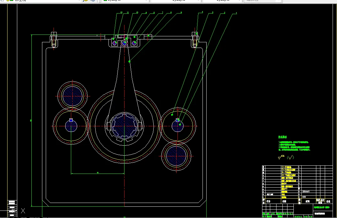 倒挡齿轮装配图