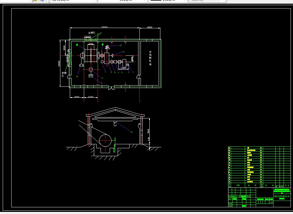 煤矿JK系列提升机房布置图