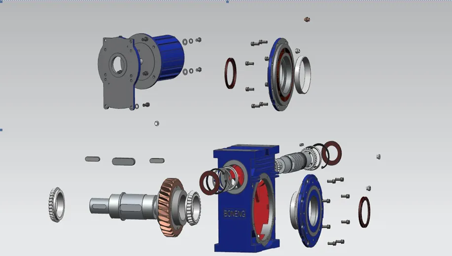 E601-Rv蜗轮蜗杆减速器逆向设计[含UG三维图]