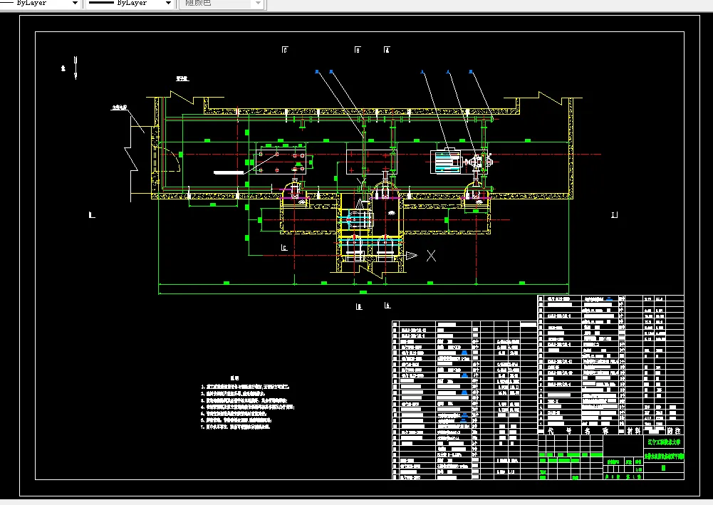 主排水泵房设备布置平面图