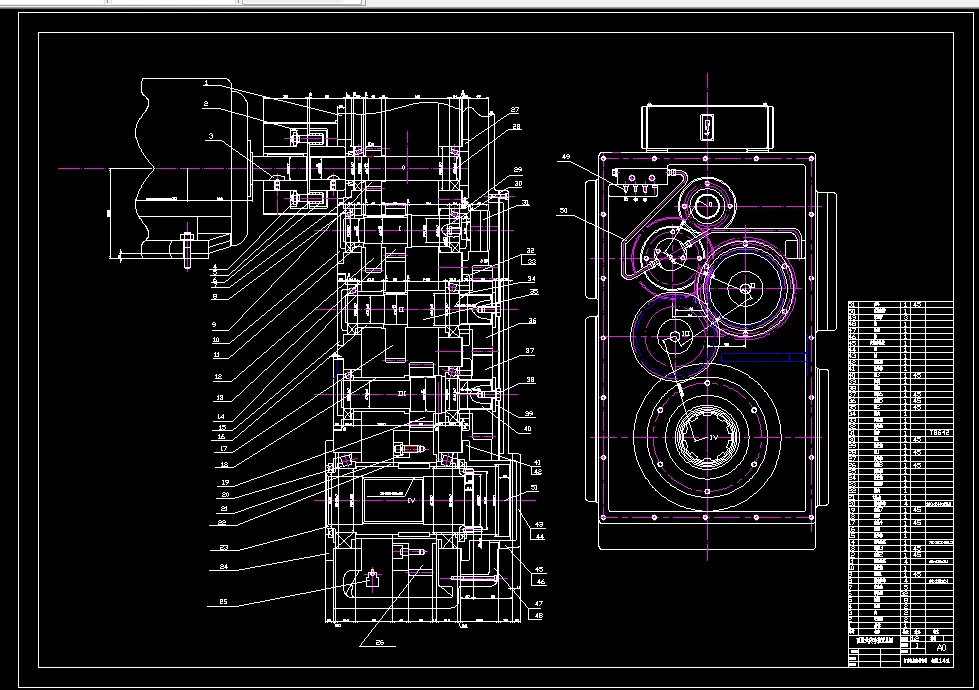 顶置式传动装置总图