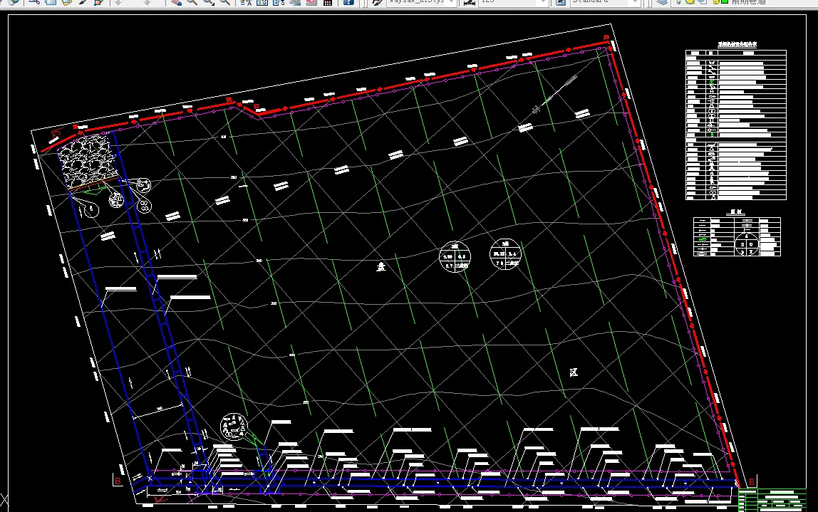 盘区巷道布置及机械配备图