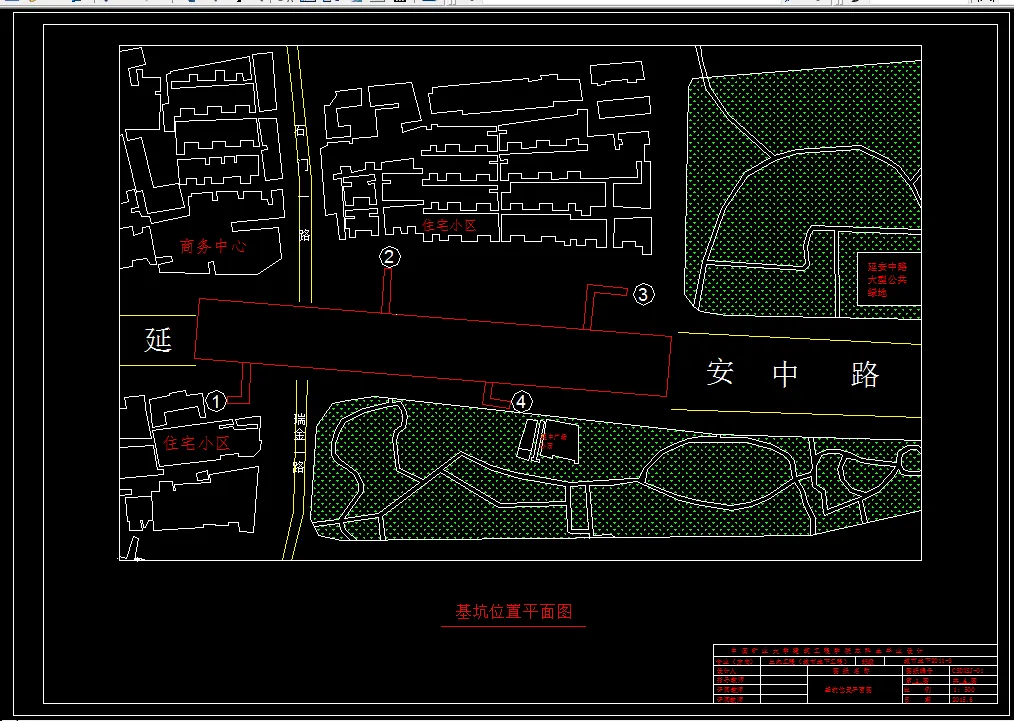 基坑位置平面图