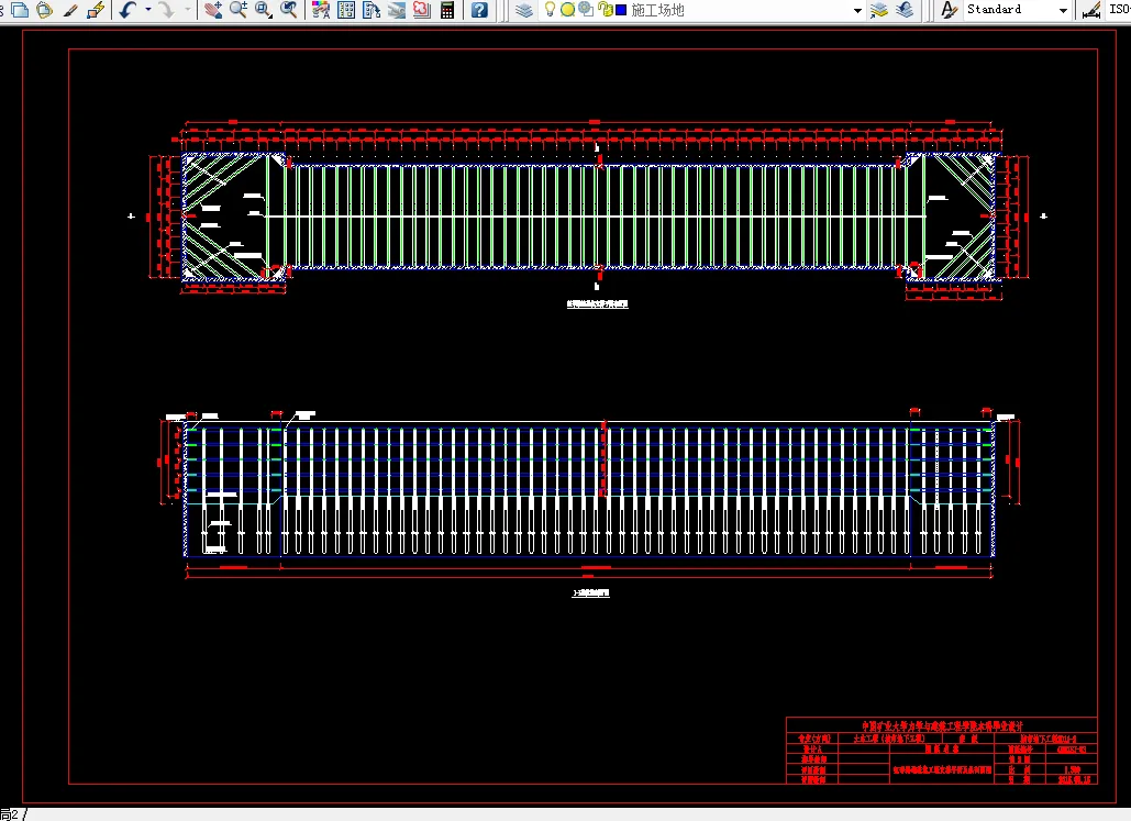 图3 虹莘路站基坑支撑平面及剖面图