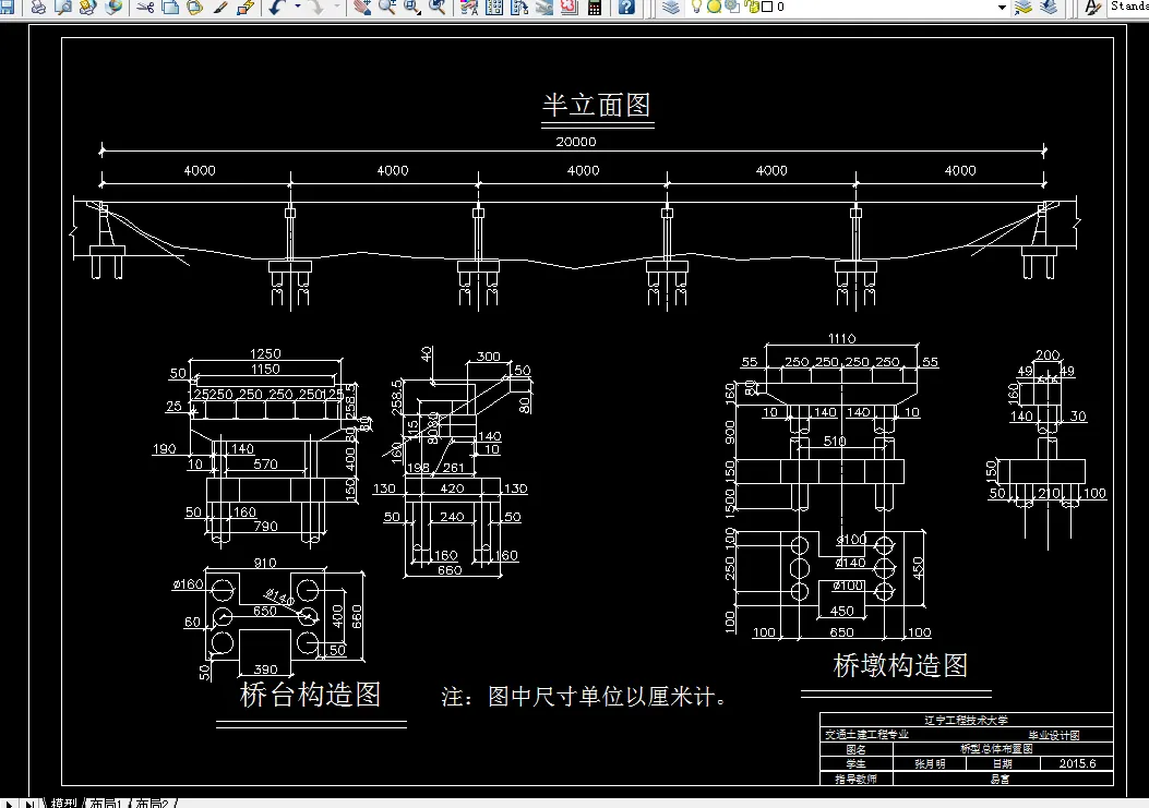 桥型总体布置图