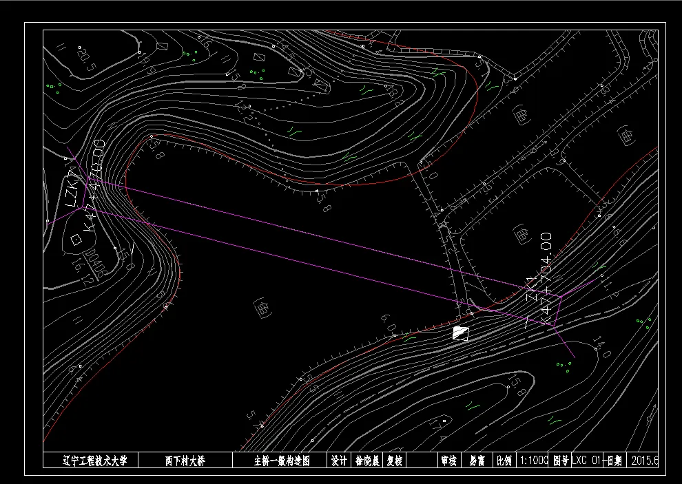02两下村桥位平面图