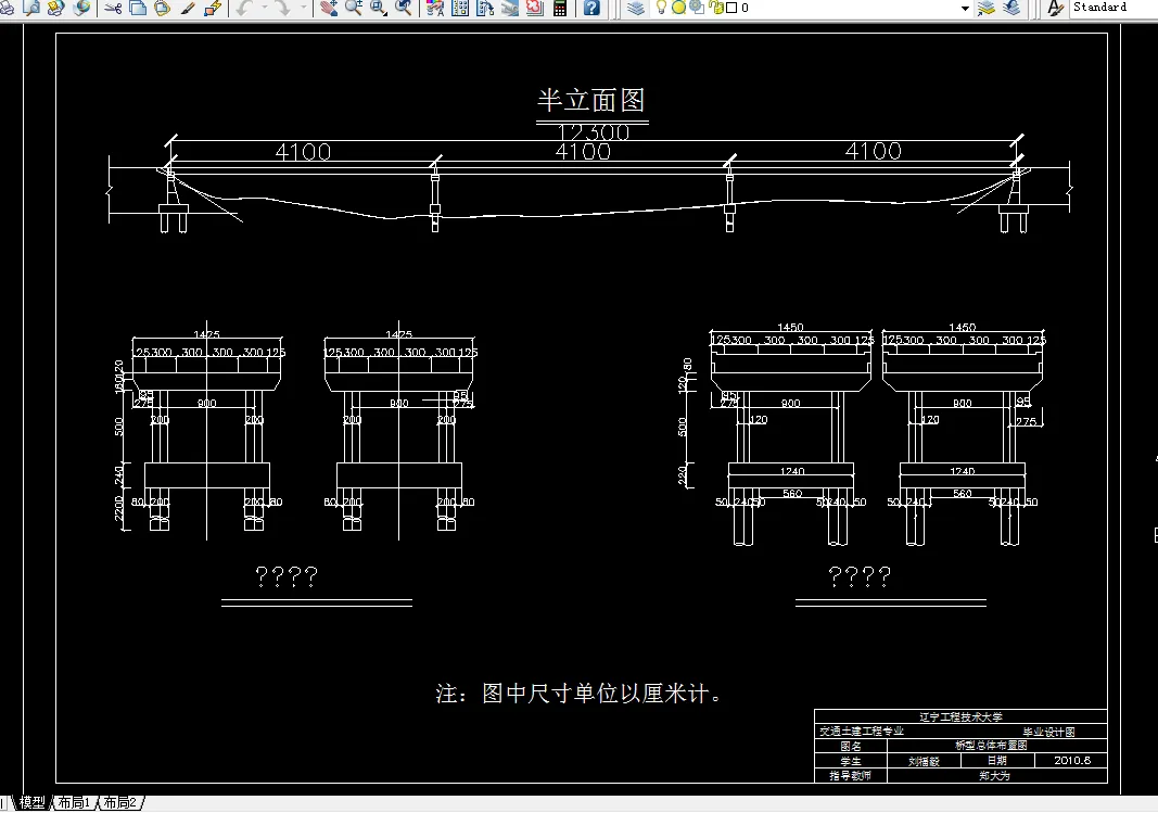 桥型总体布置图