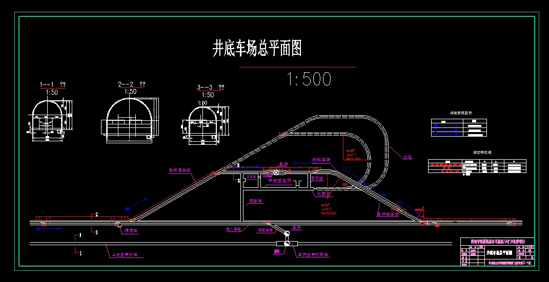 井底车场总平面图