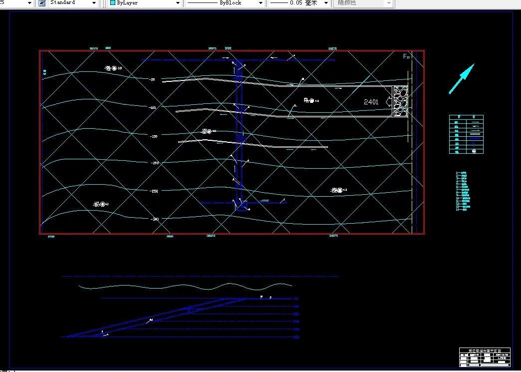 采区巷道布置平面图