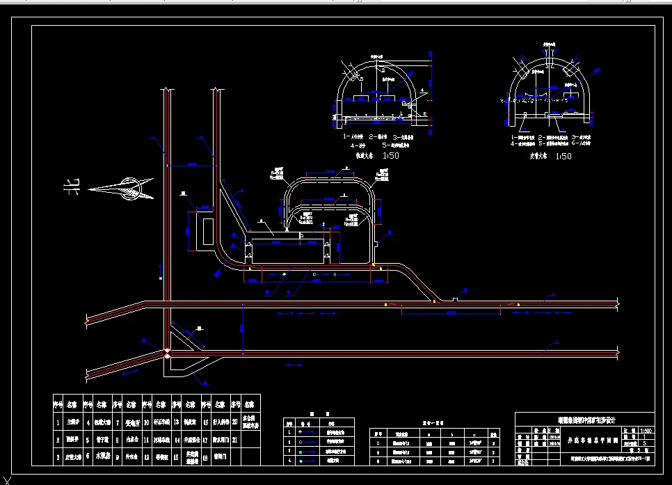井底车场总平面图
