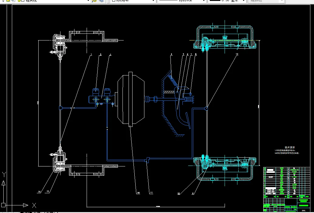 制动管路布置图