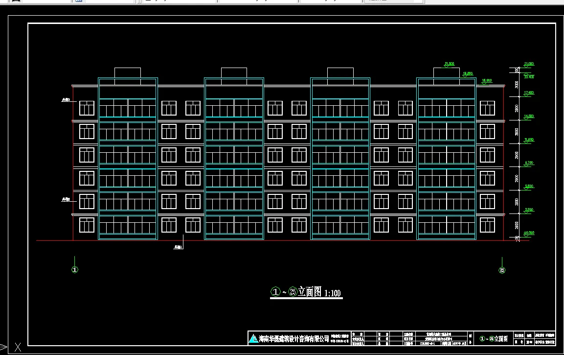 U027-某小区六层框架结构住宅楼设计【4单元1户型】[4000平米]
