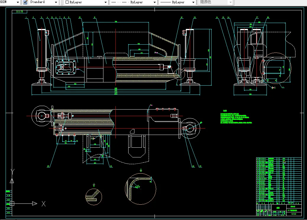 U057-QLY2轮胎起重机支腿机构设计