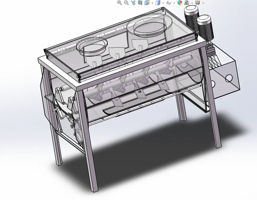 R642-双轴桨叶式加湿调质机的设计[含SW三维图]