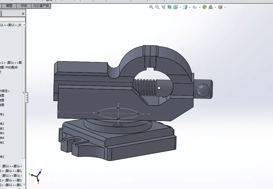 V045-台式虎钳的设计及运动仿真[含SW三维图]