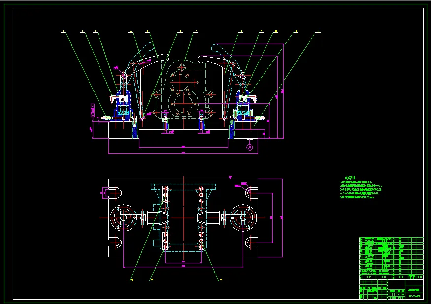 A0-组合机床夹具图