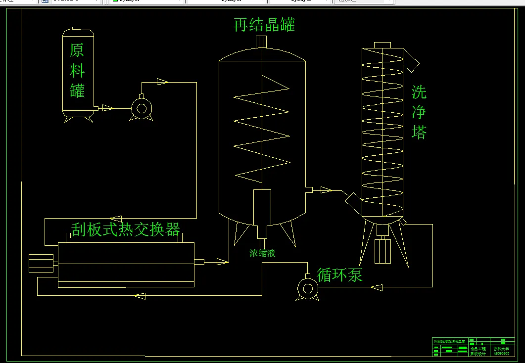 冷冻浓缩系统布置图