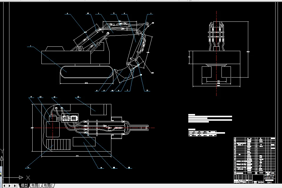 W103-履带式液压挖掘机挖掘机构设计