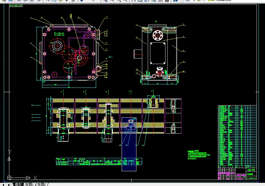 W314-R180柴油机机体三面精镗组合机床总体及右主轴箱设计